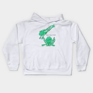 Frogs drawing take a leap of faith Kids Hoodie